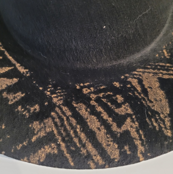 Boho Wool laser Print Brim Panama Hat - Picture 3 of 9